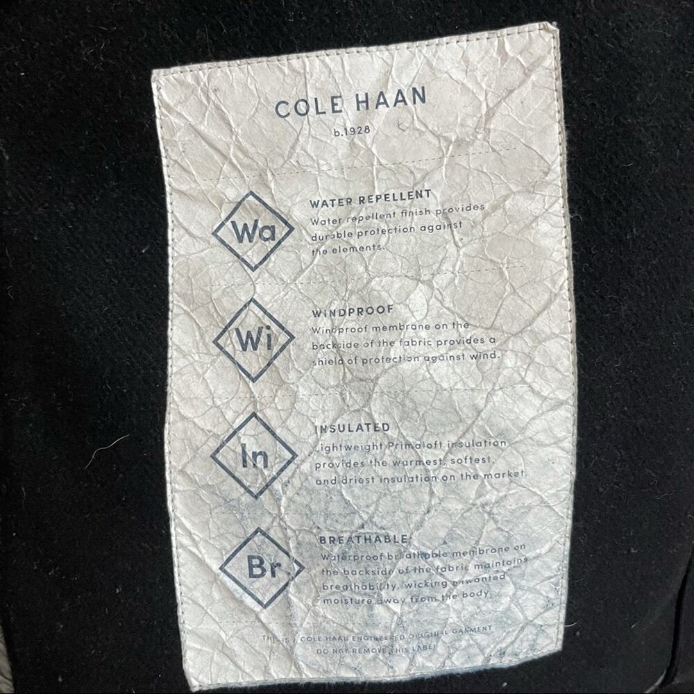 Cole Haan Black Wool Blend Coat - Picture 8 of 10